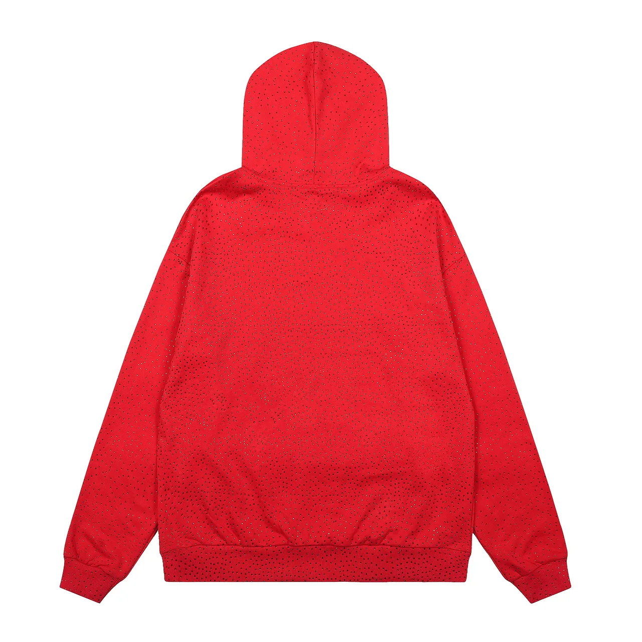 Sp5der Red Perforated Fabric Texture Arched Embroidered Logo Tracksuit