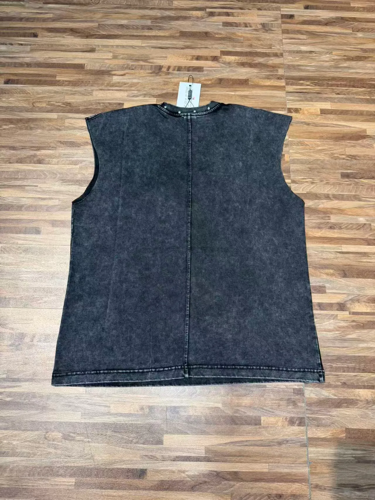 Army Green Black Sleeveless Graphic-Print Vest Top