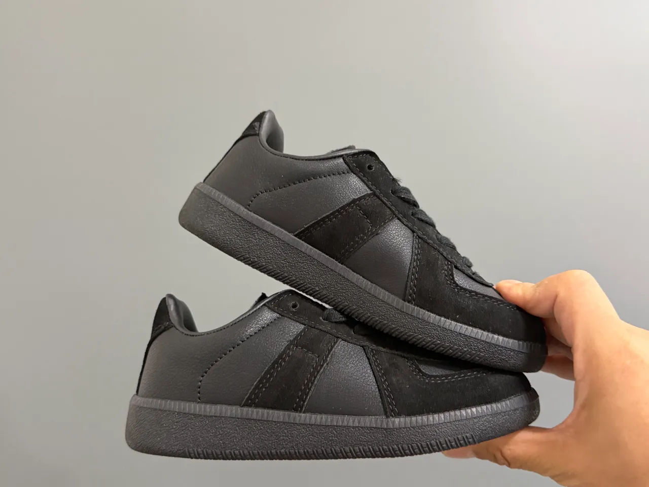 Black and White Panelled Suede Lifestyle Sneakers