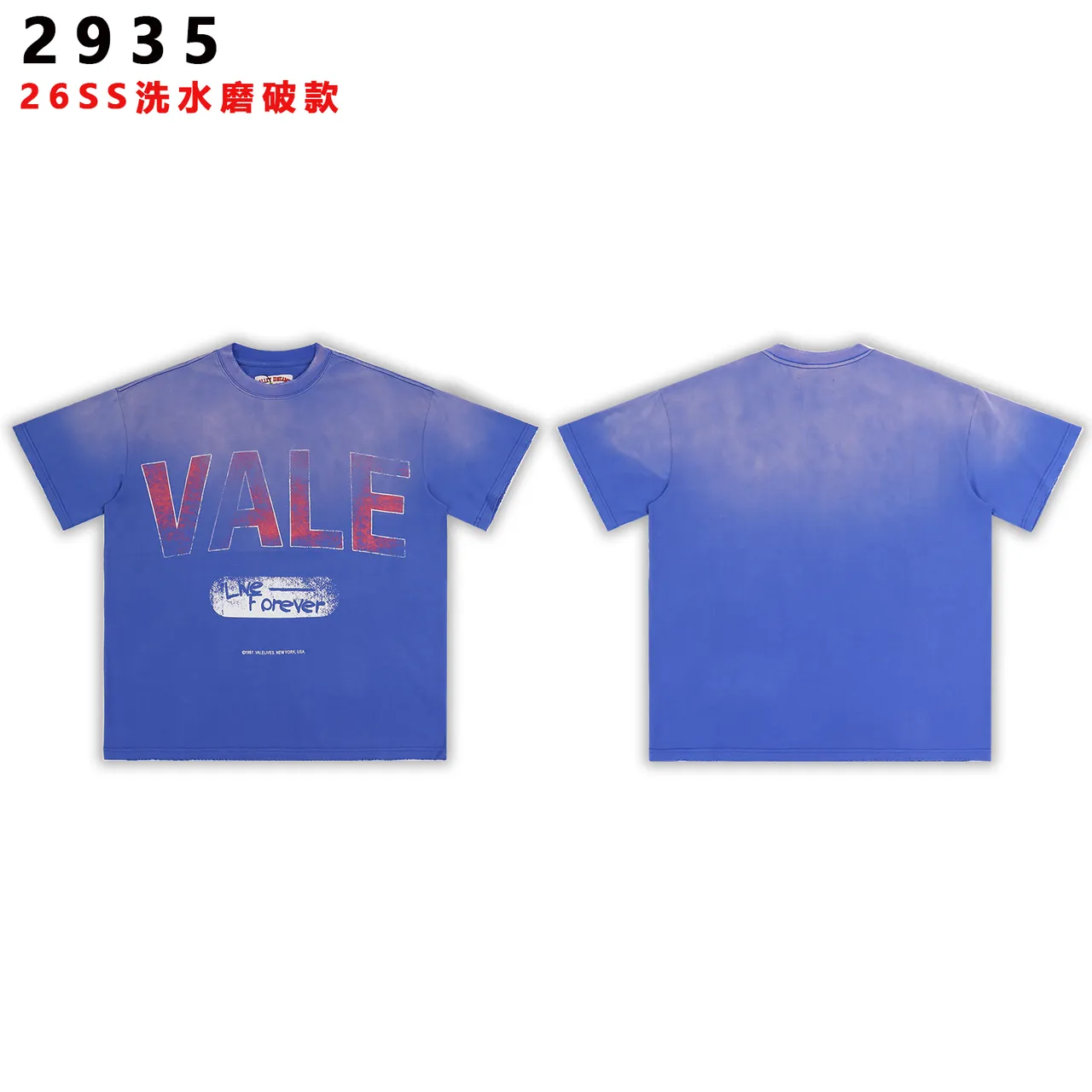 Vale Forever Distressed Graphic Oversized T-Shirt