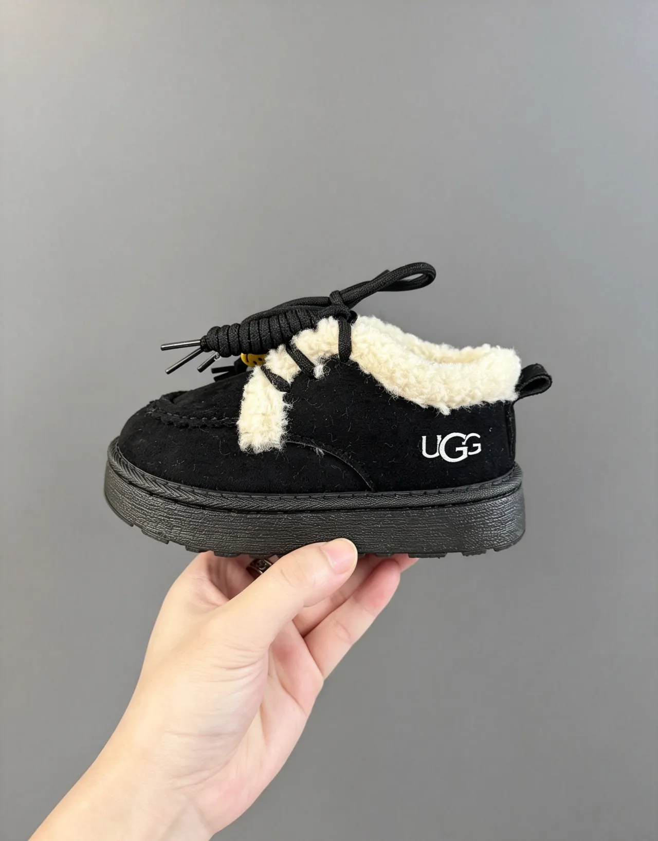 UGG Brown Beige Suede Upper Shearling Lining Snow Boots