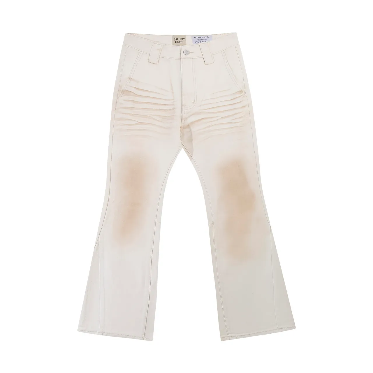 Gallery Dept Distressed Ruched Flared Pants