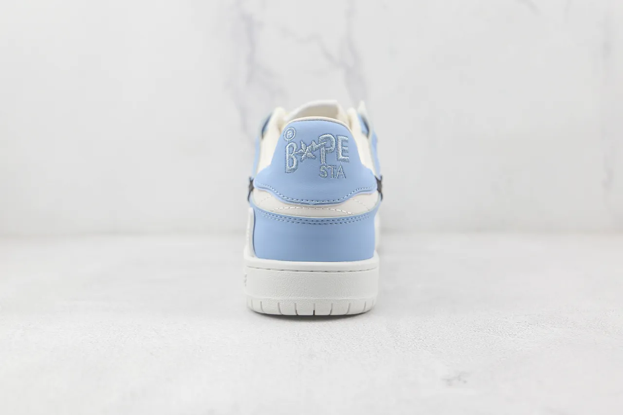 A Bathing Ape BAPE STA Light Blue and White Lifestyle Sneakers