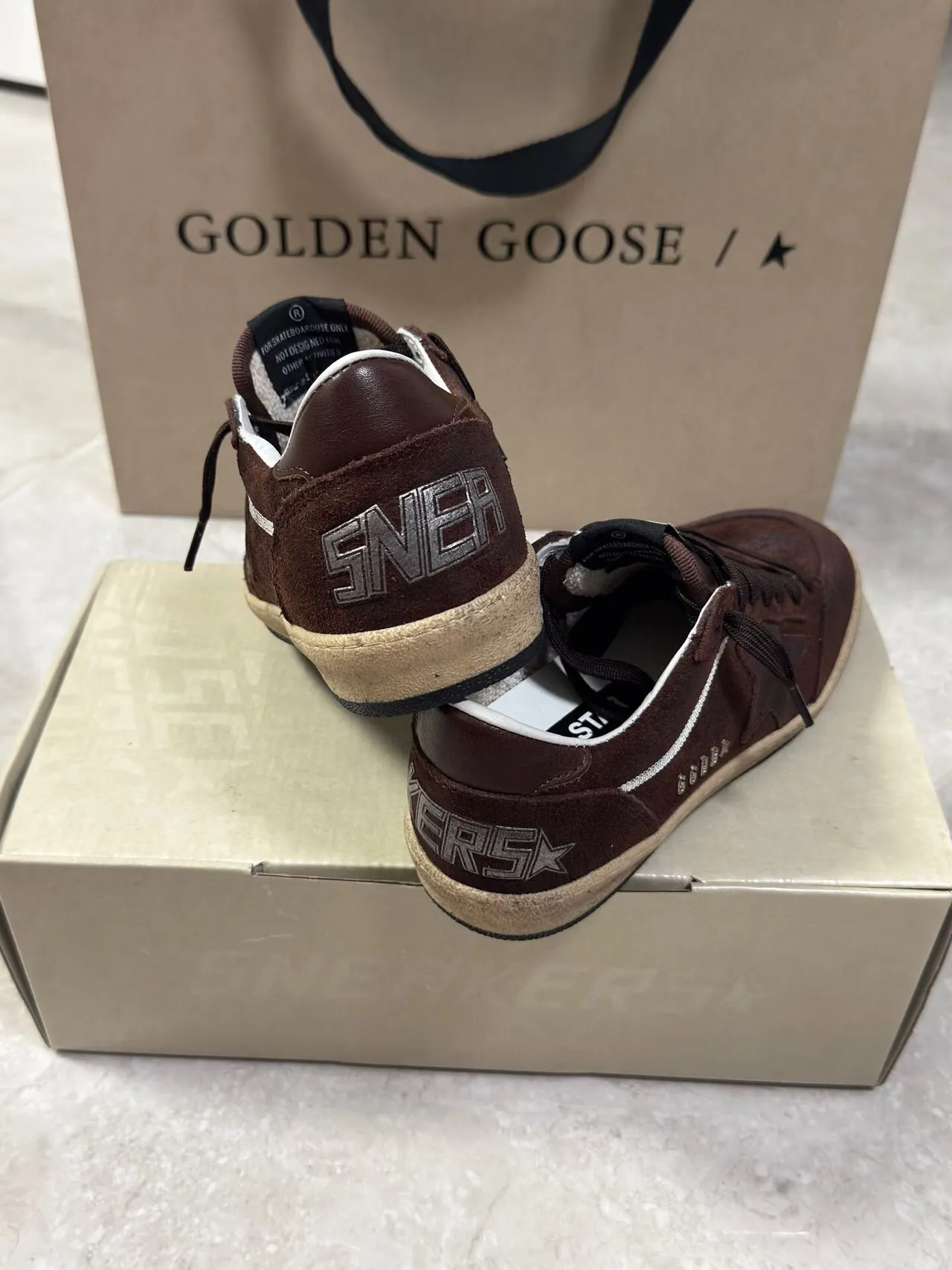 Golden Goose Ball Star Brown Suede Lifestyle Sneakers