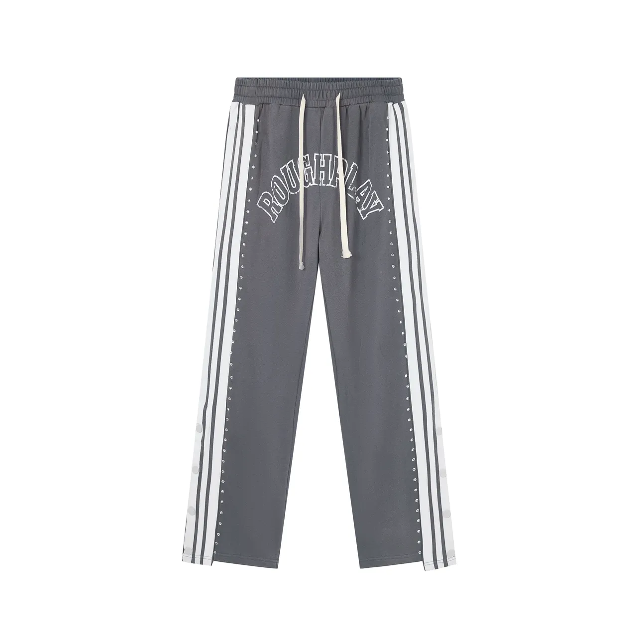 Roughplay Arch Logo Studded Stripe Sweatpants