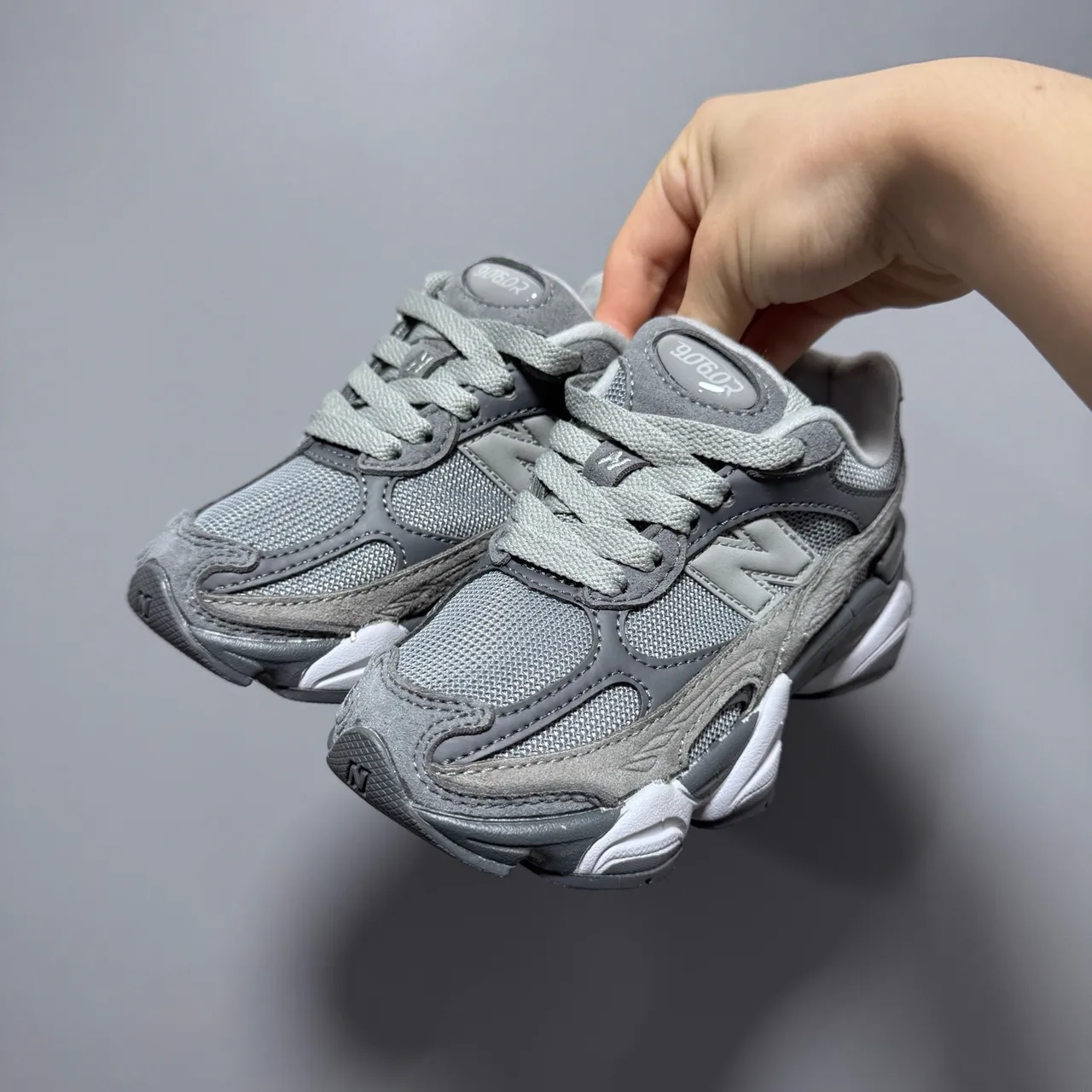 New Balance 9060 Black Glossy Chunky Sneakers