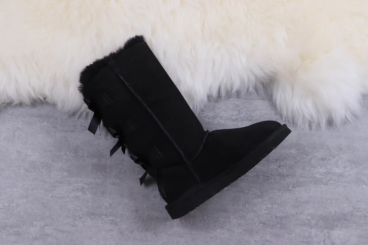 UGG Classic Tall Bow Black Knee Boots