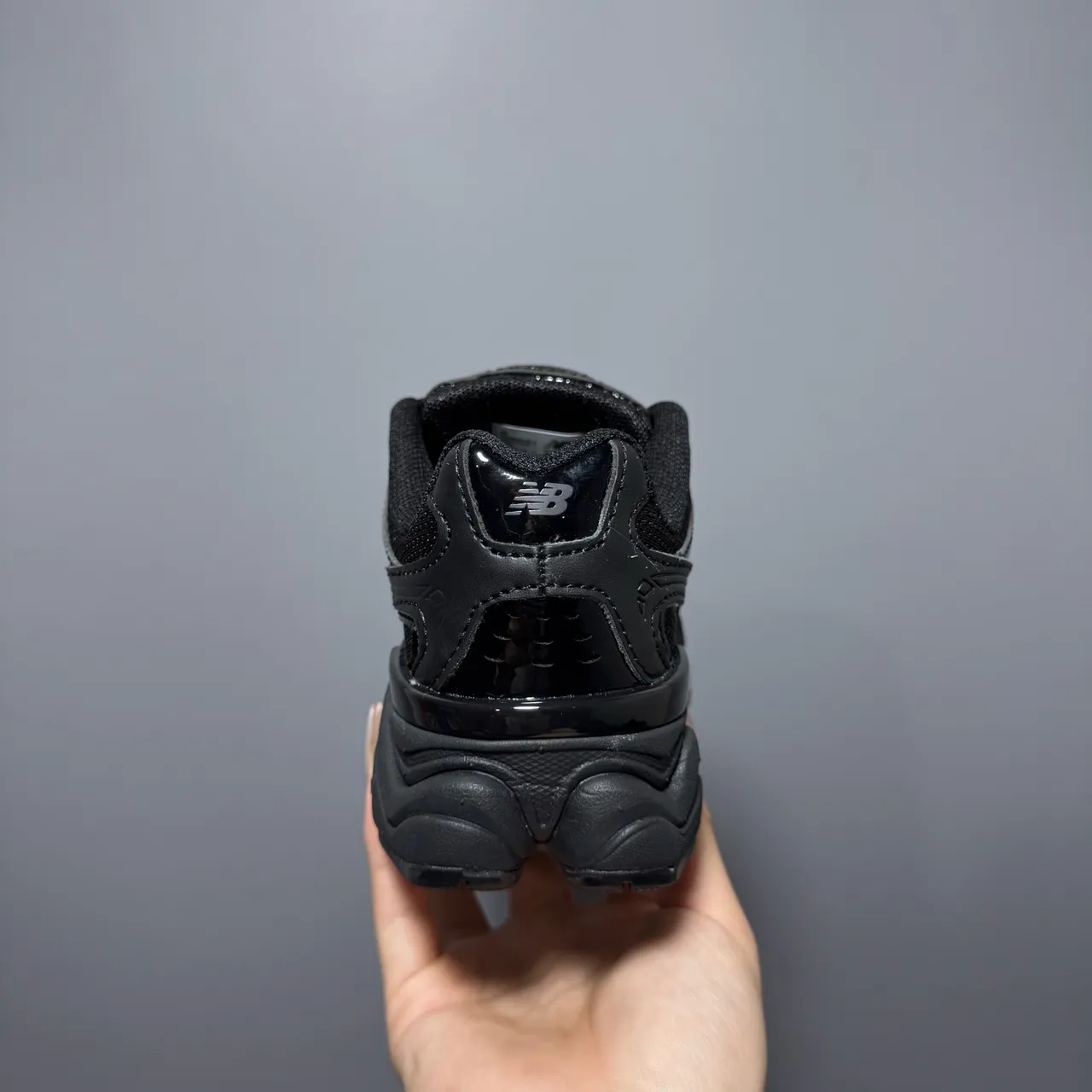New Balance 9060 Black Glossy Chunky Sneakers