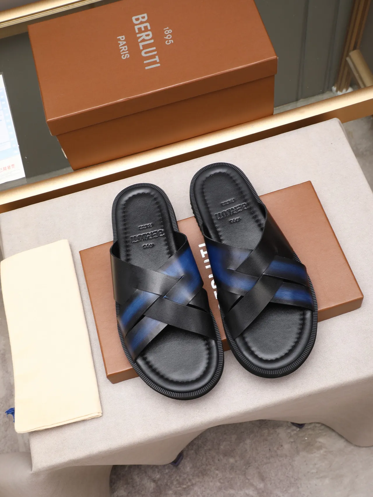 Black Brown Woven Strap Flat Sole Casual Sandals