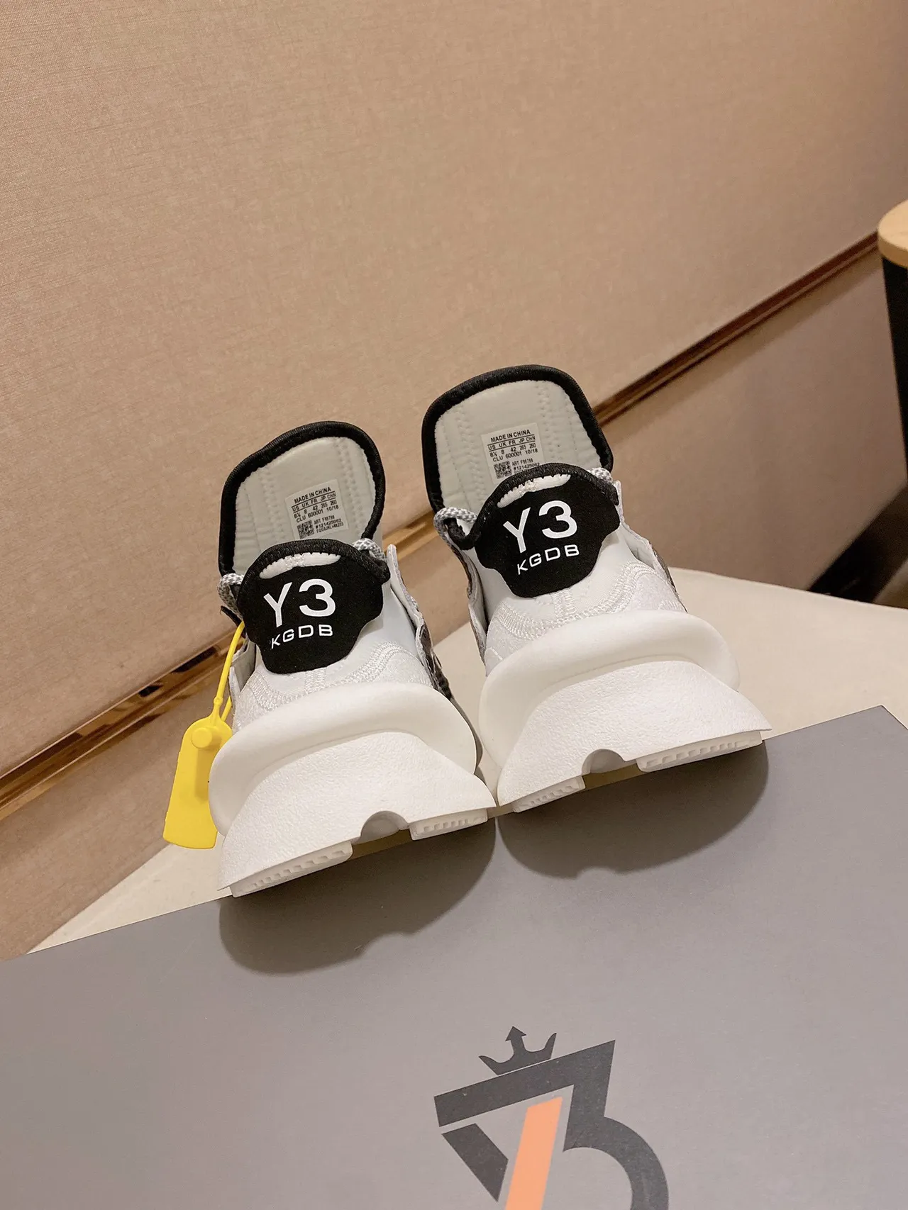 Y-3 KOB Metallic Silver Black Chunky Sneakers