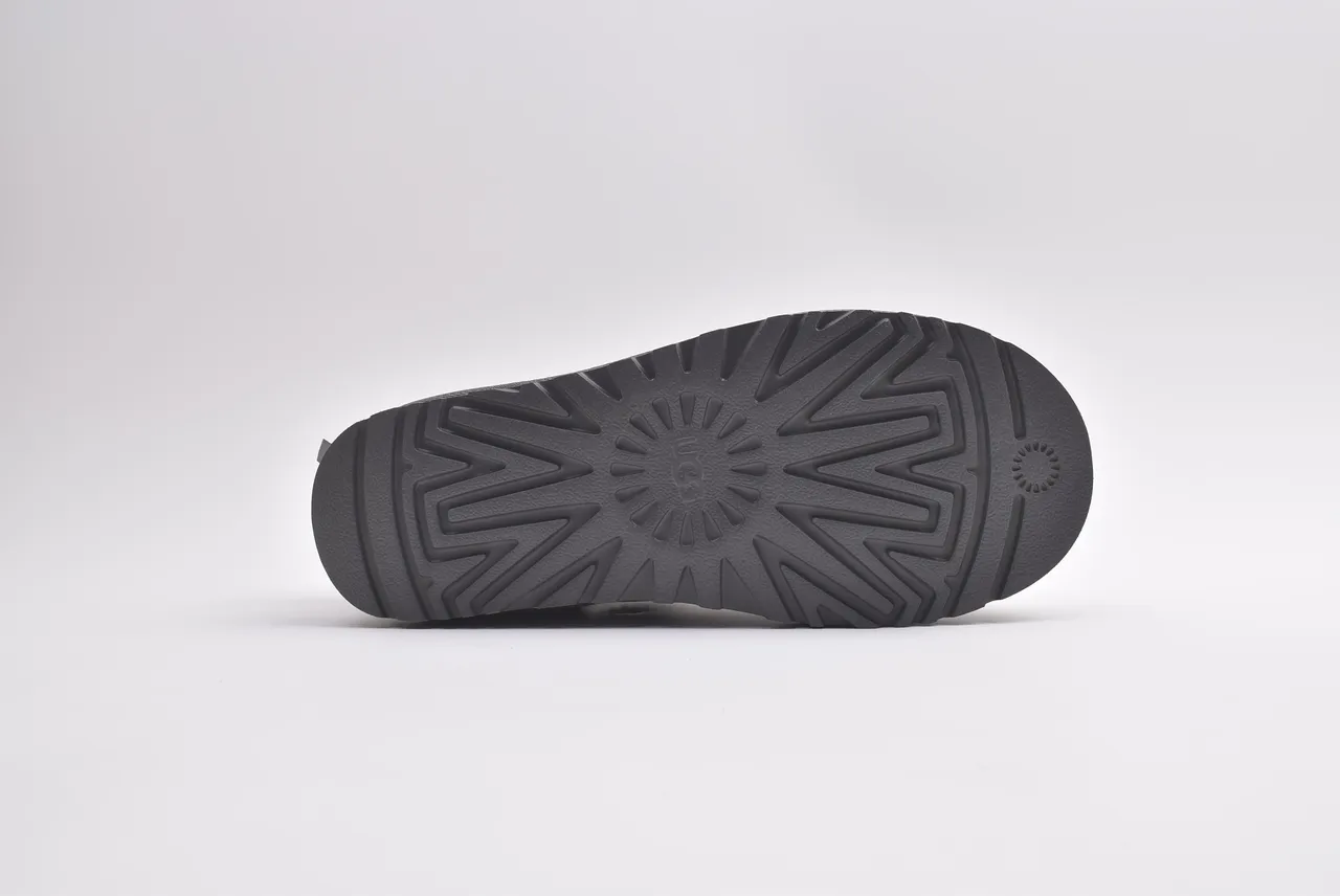 UGG Classic Mini Bailey Bow Charcoal Gray Snow Boots