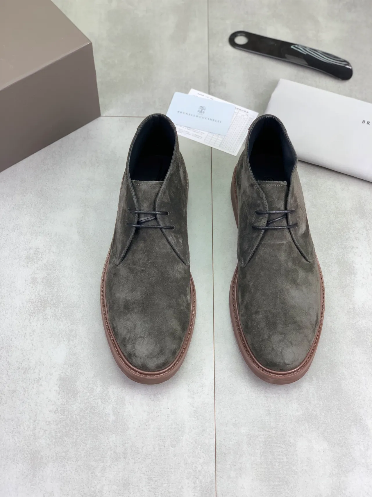 Gray Suede Chukka Ankle Boots