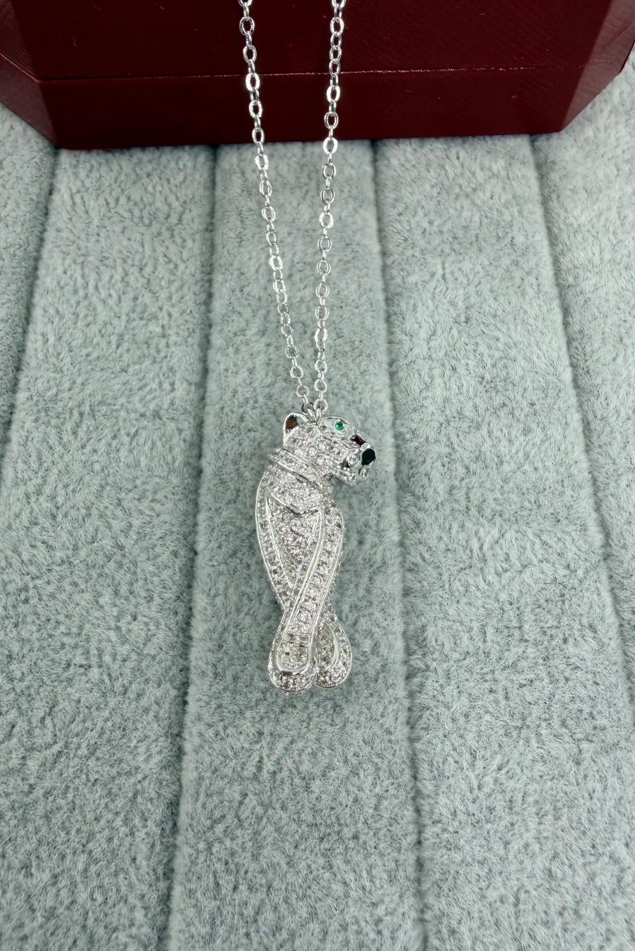 Cartier Panthère Gold Silver Panther Motif Honeycomb Perforated Body Necklace