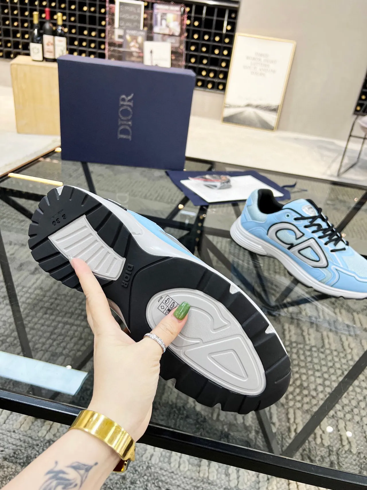 Dior B23 Light Blue Chunky Sneakers