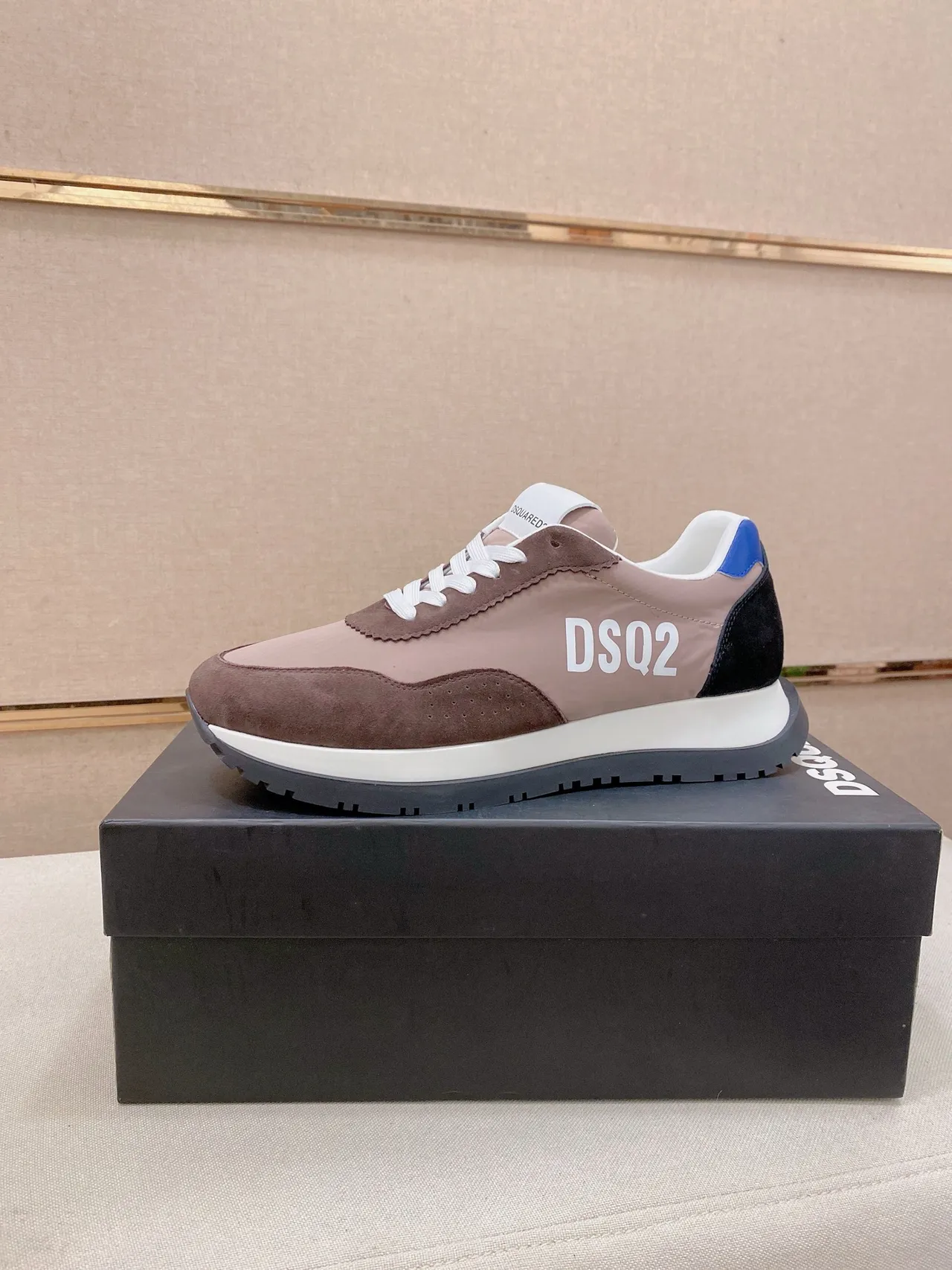 Dsquared2 ICON Dusty Rose Brown Blue Lifestyle Sneakers