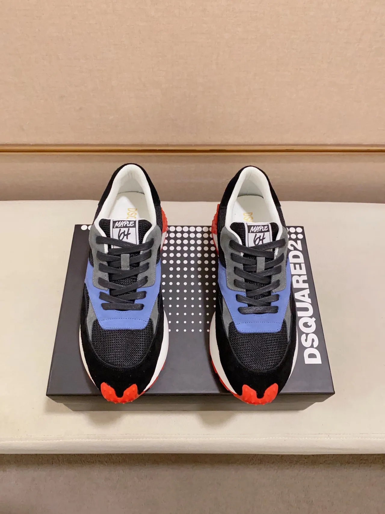 Dsquared2 ICON Black Blue Red Chunky Sneakers