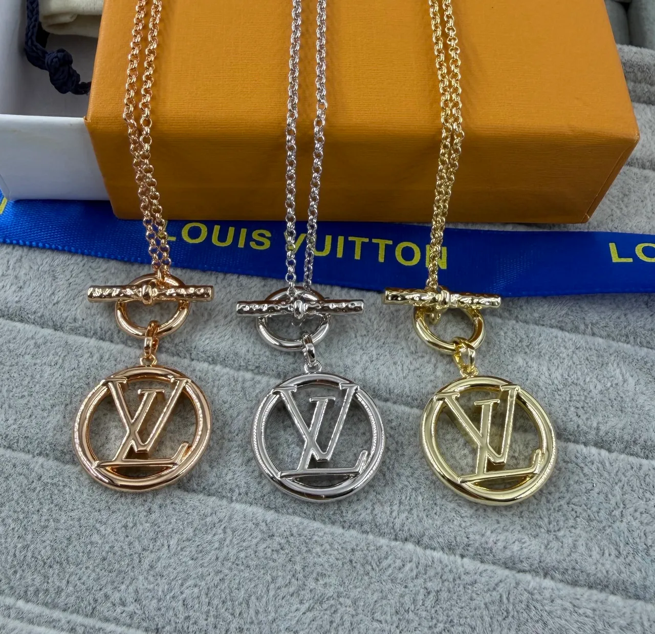 Louis Vuitton Circular LV Monogram Toggle Clasp Necklace