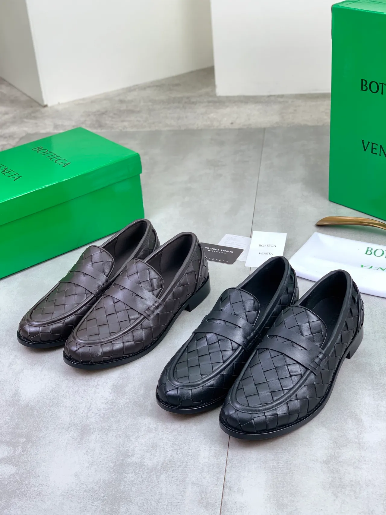 Bottega Veneta Woven Intrecciato Strap Loafer