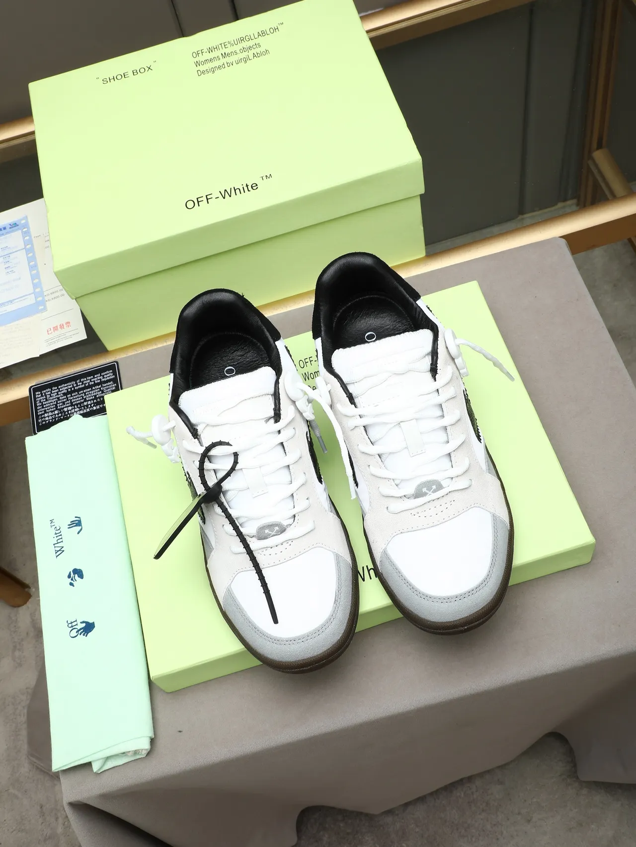 Off-White Black Deconstructed Industrial Lifestyle Sneakers