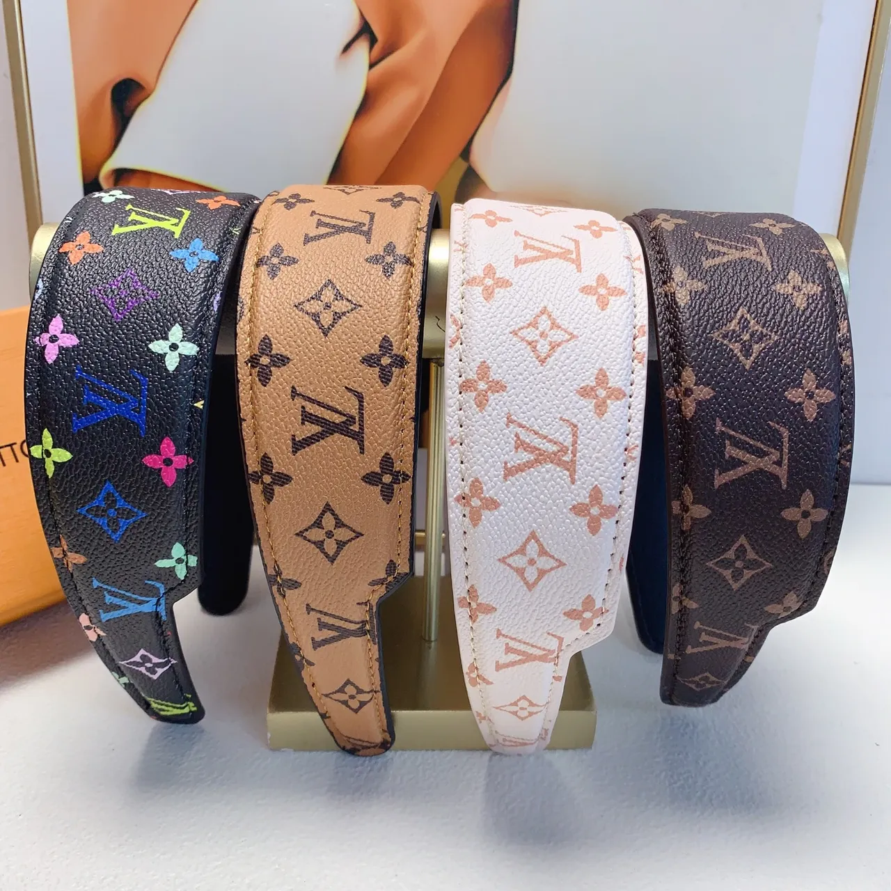 Louis Vuitton Monogram Flower Reversible Leather Belt
