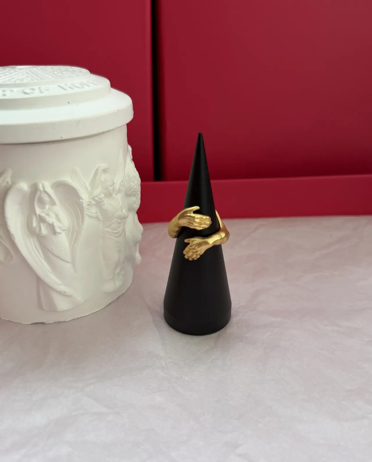 Gold-Tone Hand and Foot Sculptural Rings