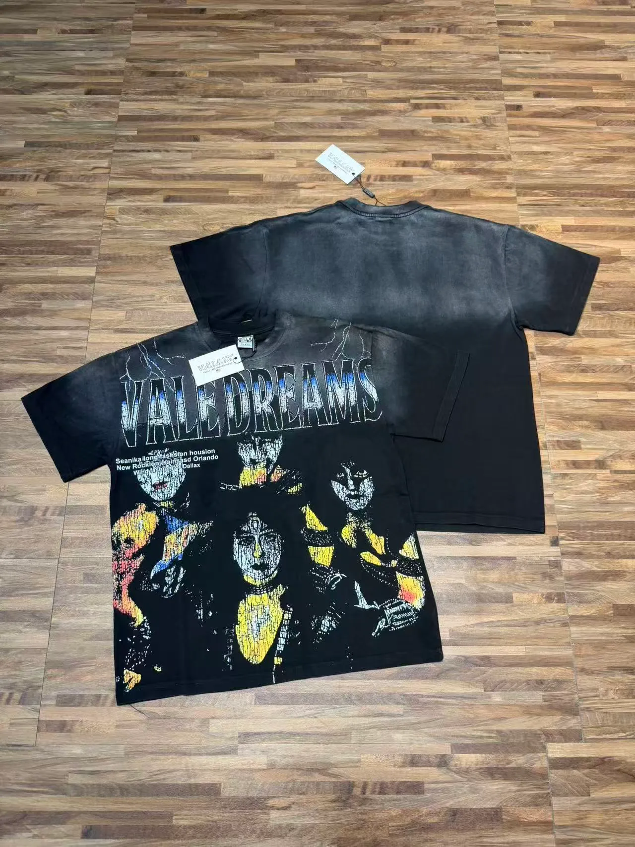 Vale Forever Vale Dreams Distressed Graphic Black T-Shirt