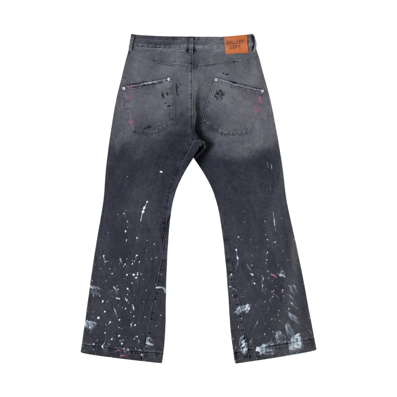 Gallery Dept Paint-Splatter Distressed Flared Jeans