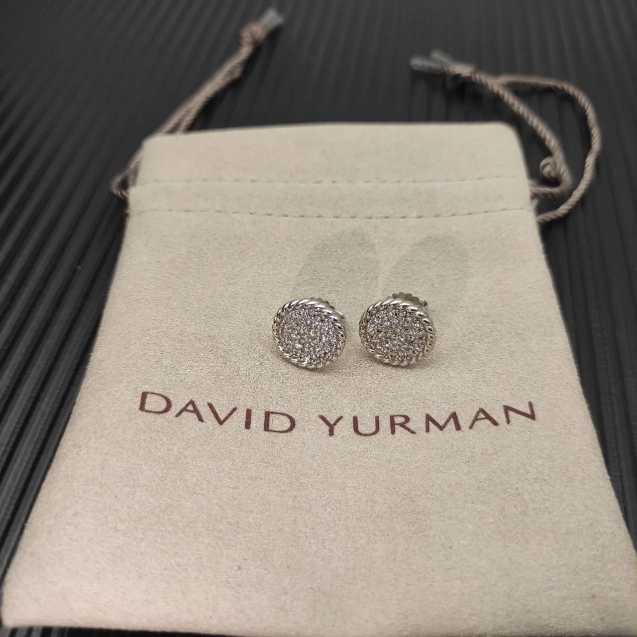 Tiffany & Co. Rope Pavé Diamond Circular Stud Earrings