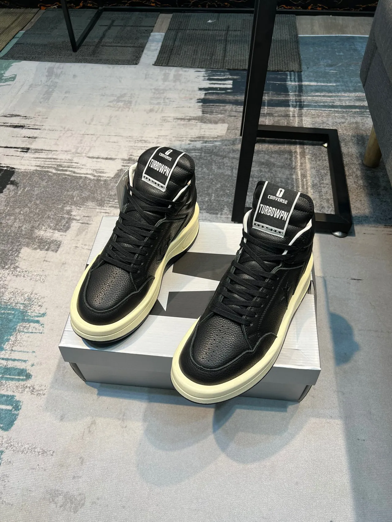 Converse Weapon High-Top Black and Cream Lifestyle Sneakers
