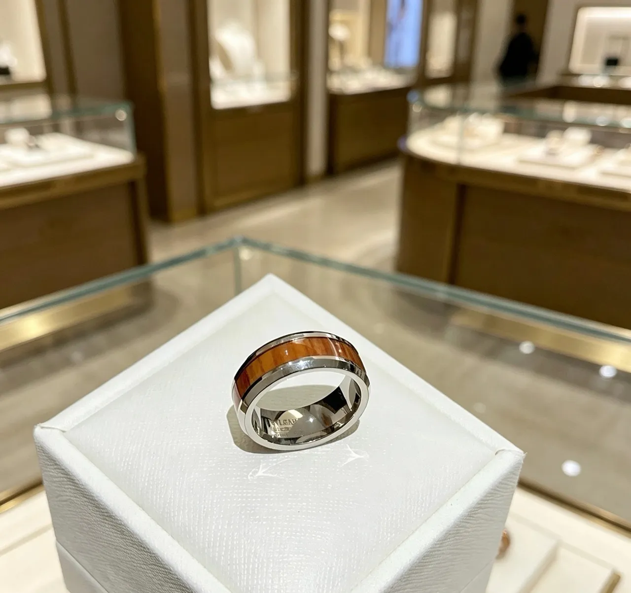 Bvlgari Wood Inlay Wide Band Ring