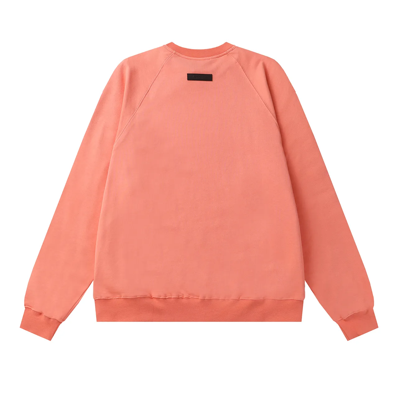 Fear of God Essentials Black Raglan Sleeves Embroidered Chest Logo Sweater
