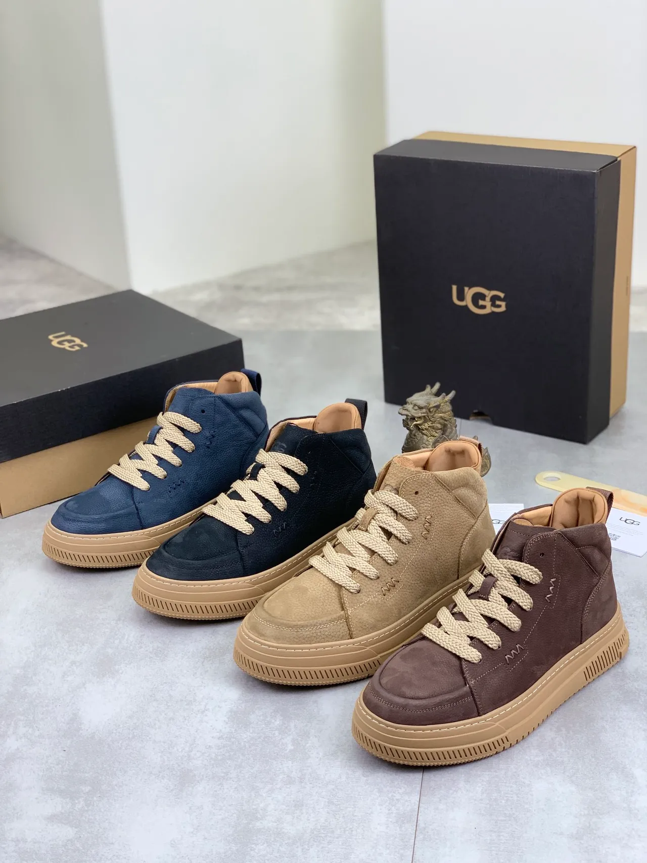 UGG Tasman Black Beige Lifestyle Sneakers