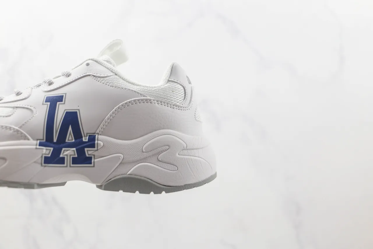 Mitchell & Ness White Blue Sole Team Logo Branding Chunky Sneakers