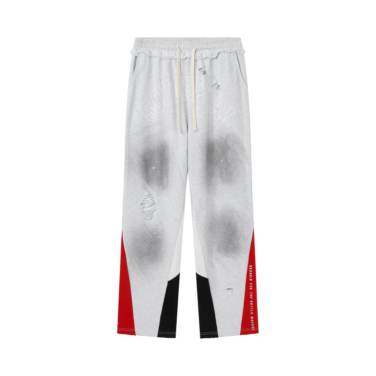 Roughplay Distressed Color-Blocked Sweatpants