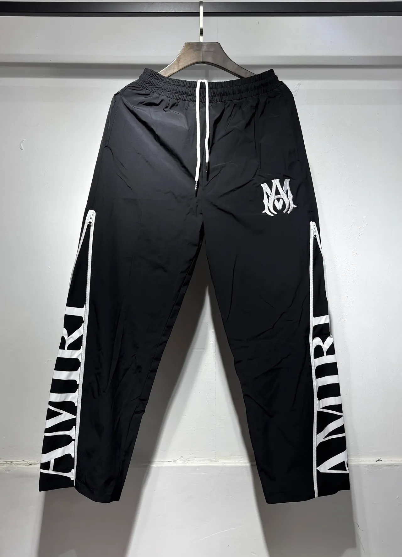 Amiri Track Pant Black White Side-Zip Pants