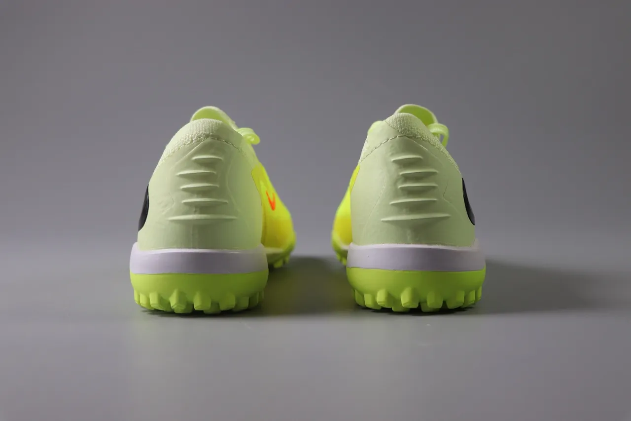 Nike Pink Green Low-Cut Synthetic Overlay Cage Artificial-Grass Soccer Shoes