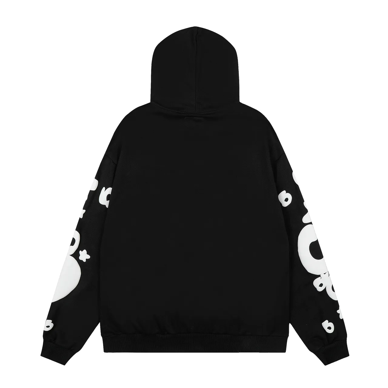 Black Graphic-Print Oversized Hoodie and Jogger Tracksuit