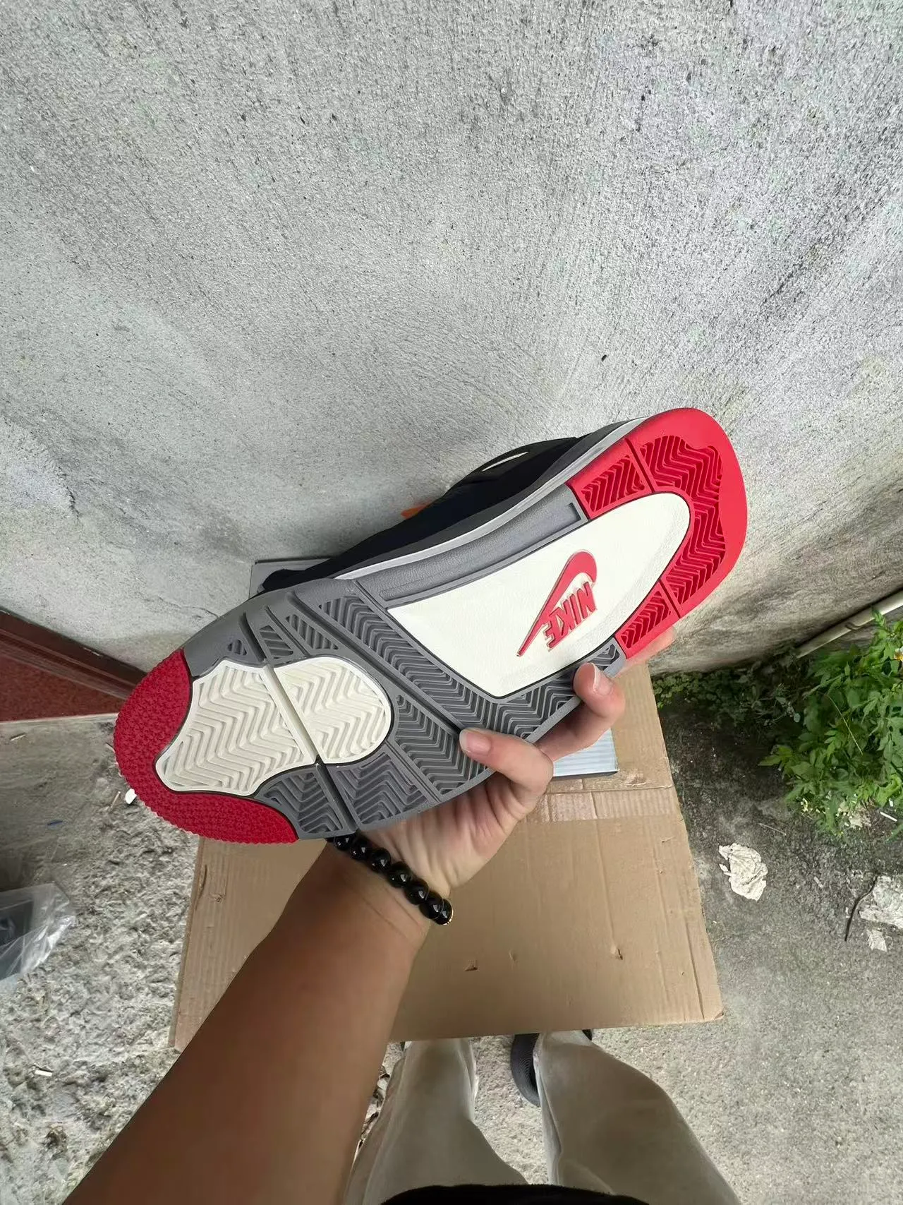 Air Jordan 4 Black Red Gray Basketball Shoes