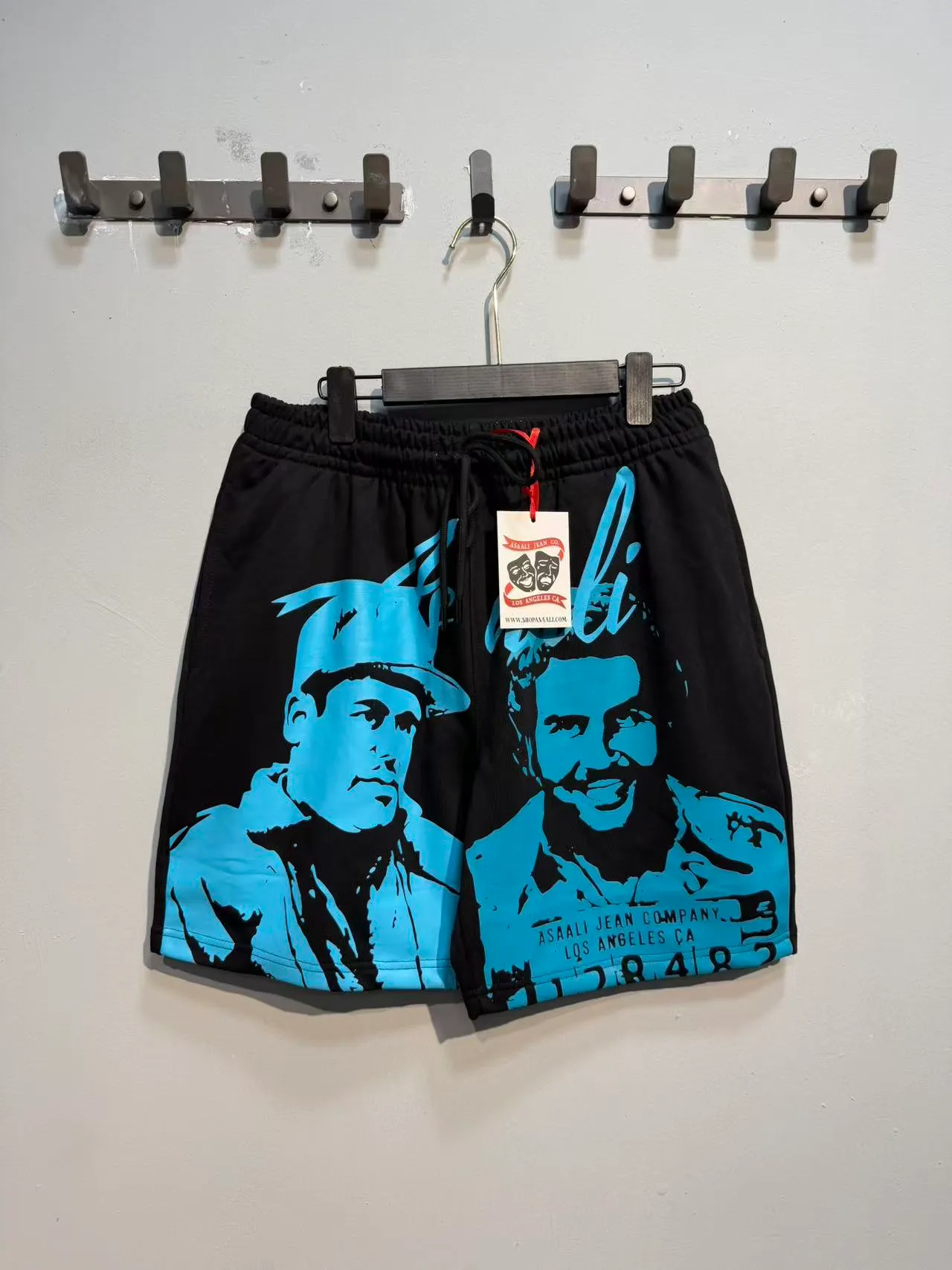 ASAALI JEAN COMPANY Graphic-Print Elastic-Waist Shorts