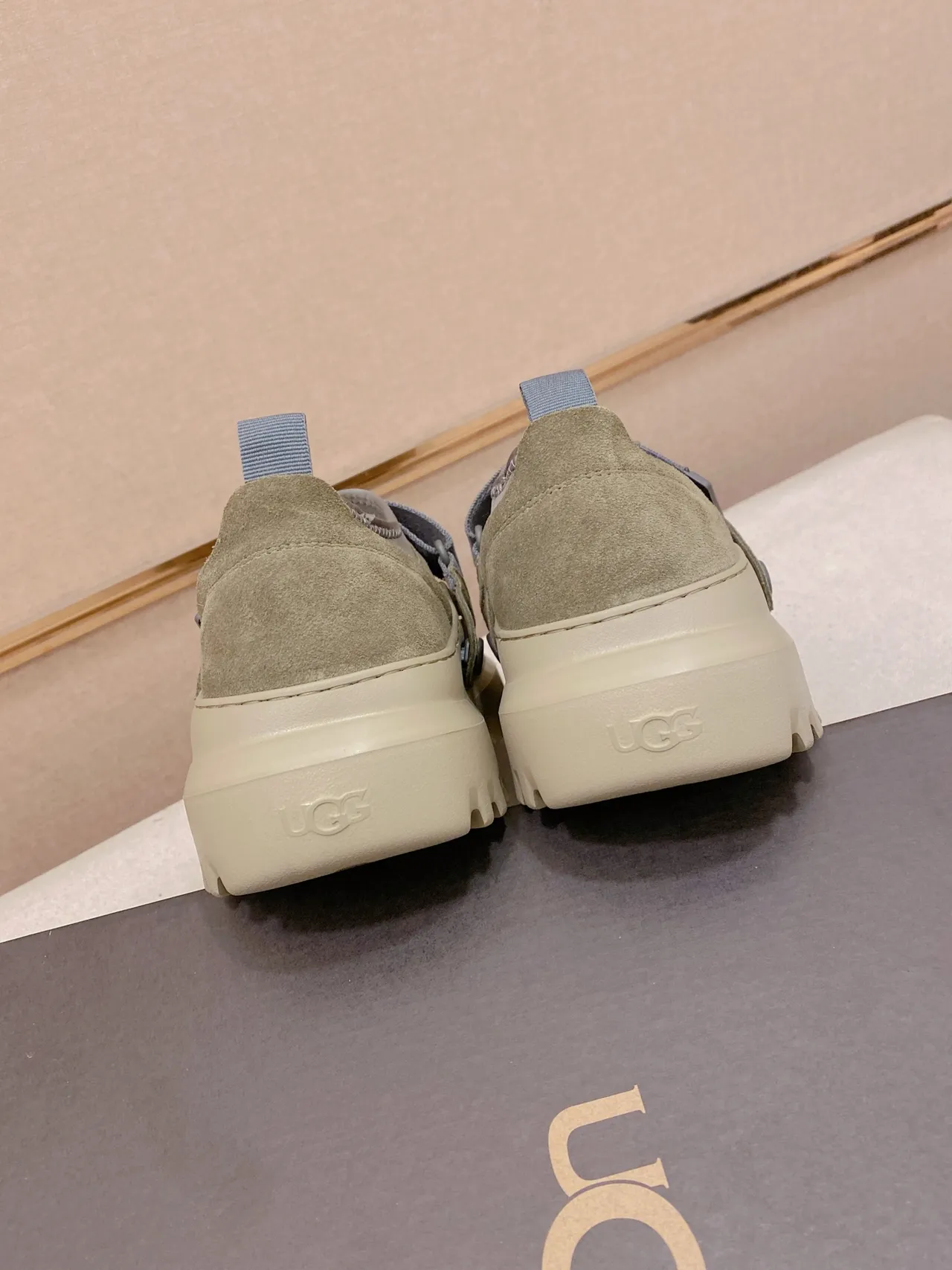 UGG Tasman Sage Green and Gray Strap Clog