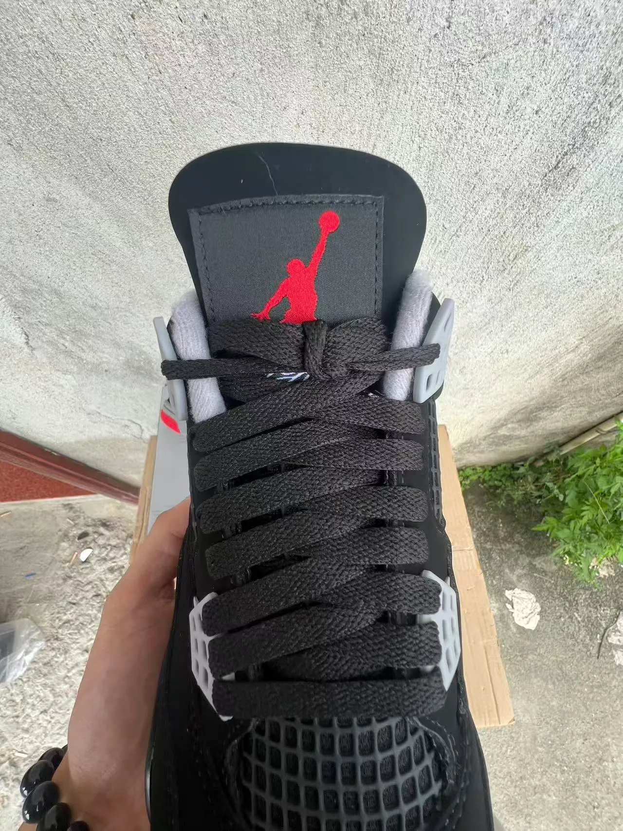 Air Jordan 4 Black Red Gray Basketball Shoes