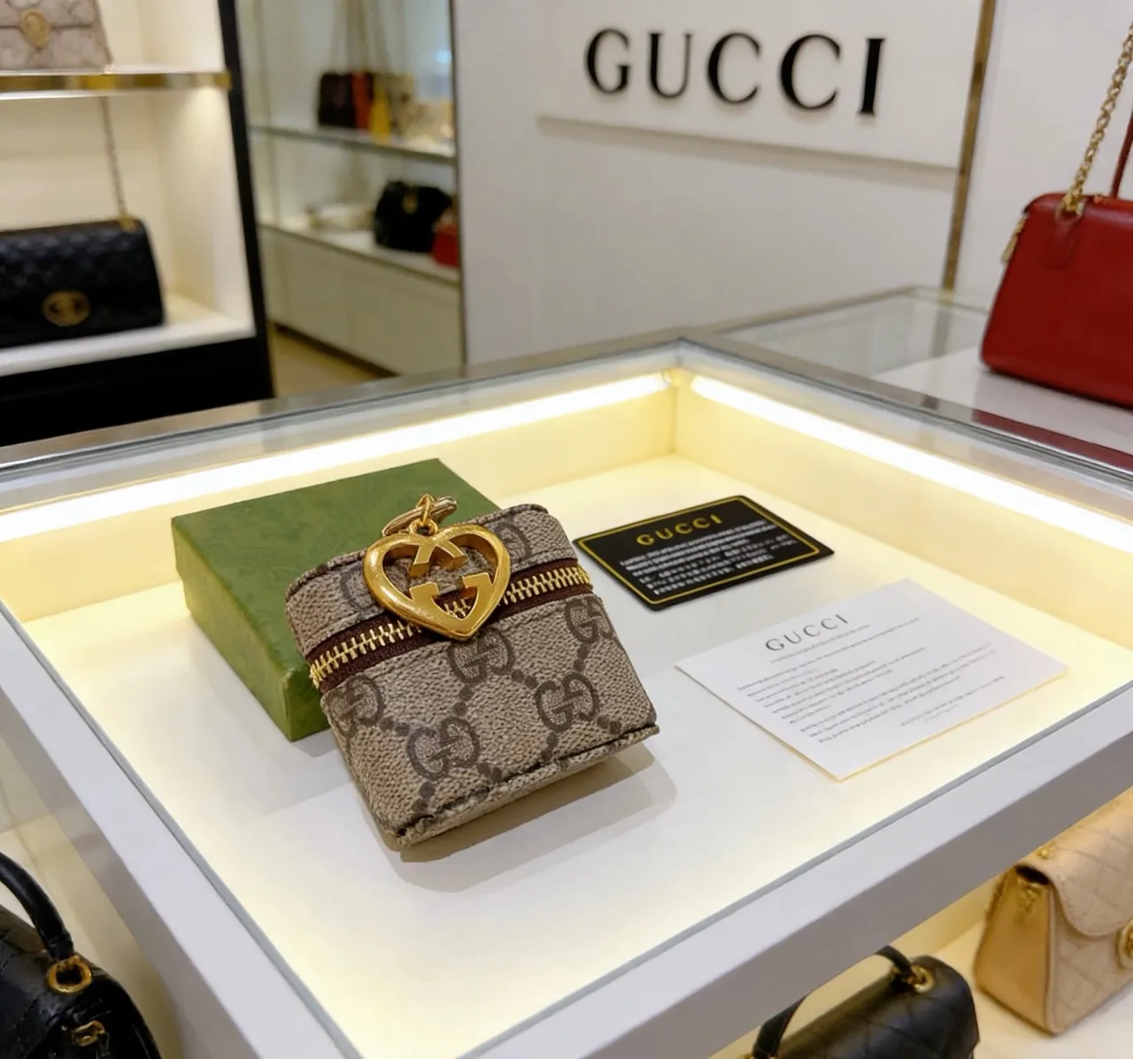 Gucci Beige Brown Cylindrical GG Monogram Canvas Bucket Bag
