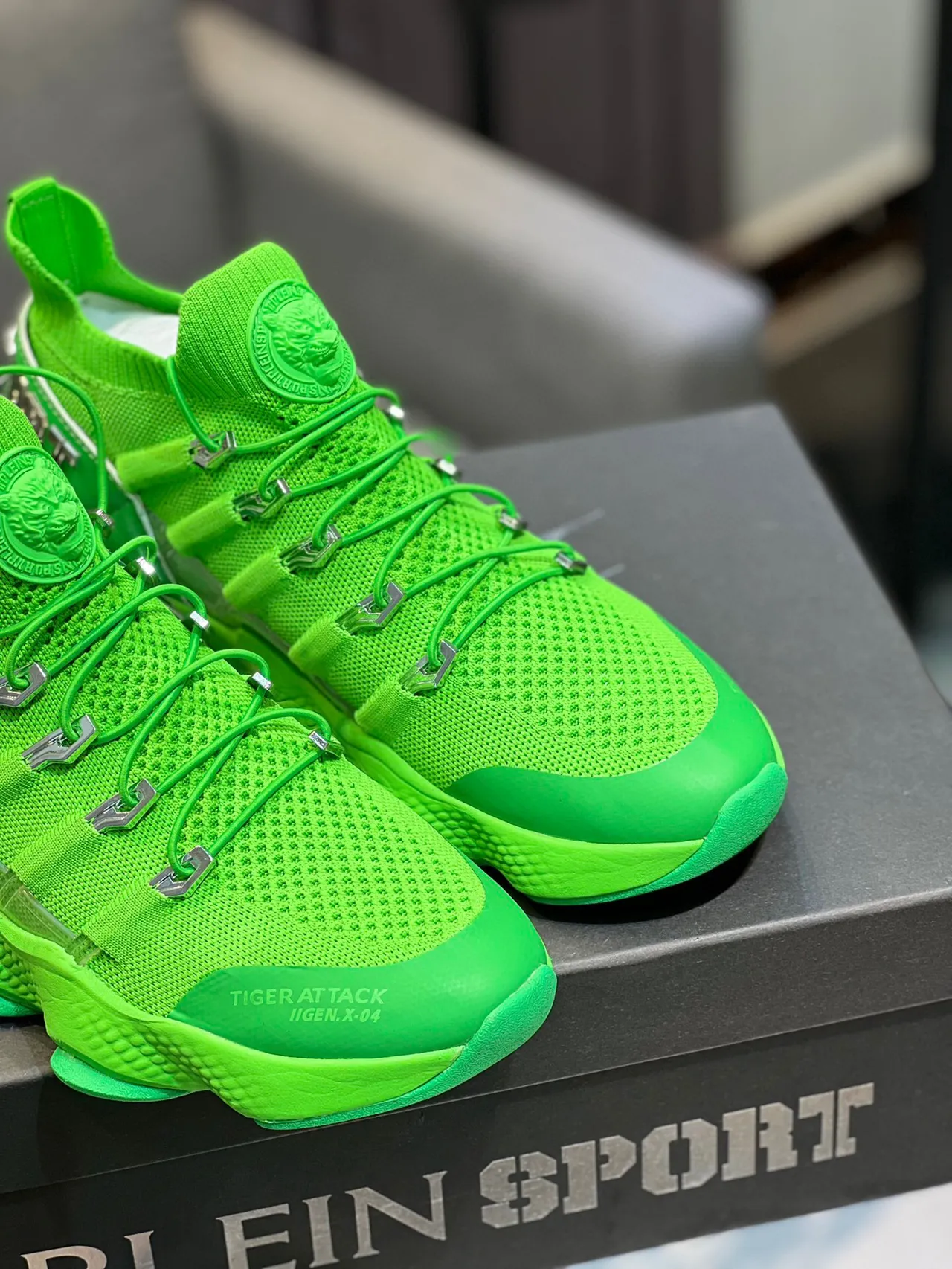 Onitsuka Tiger Attack Neon Green Chunky Sneakers
