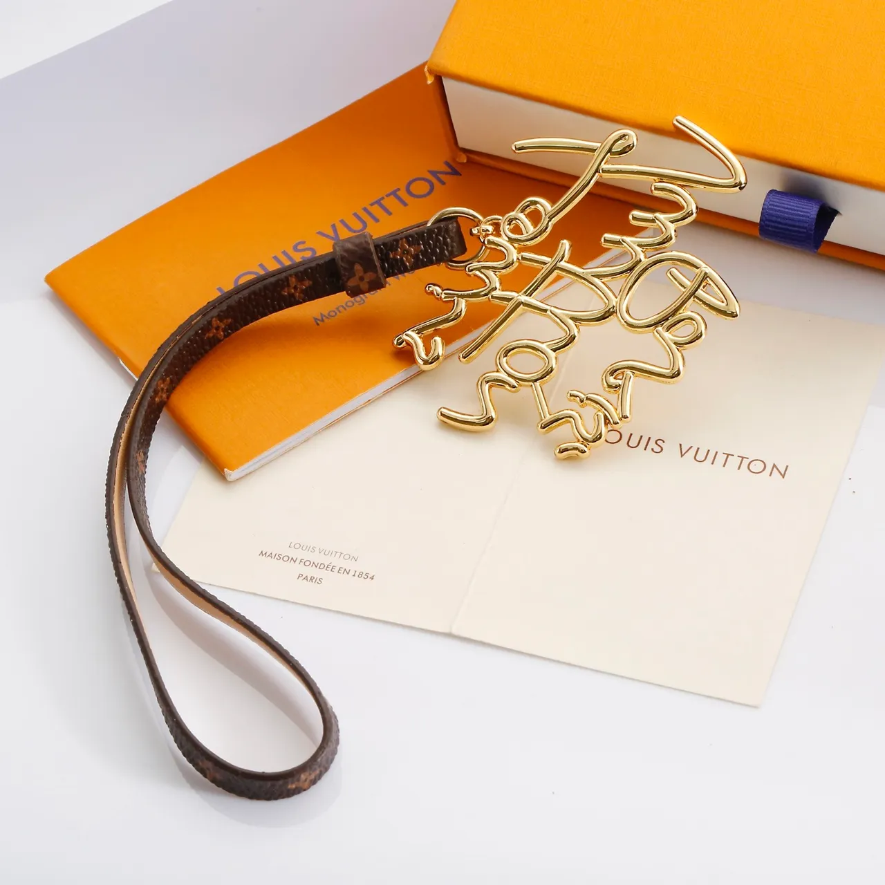 Louis Vuitton Monogram Script Charm Wristlet