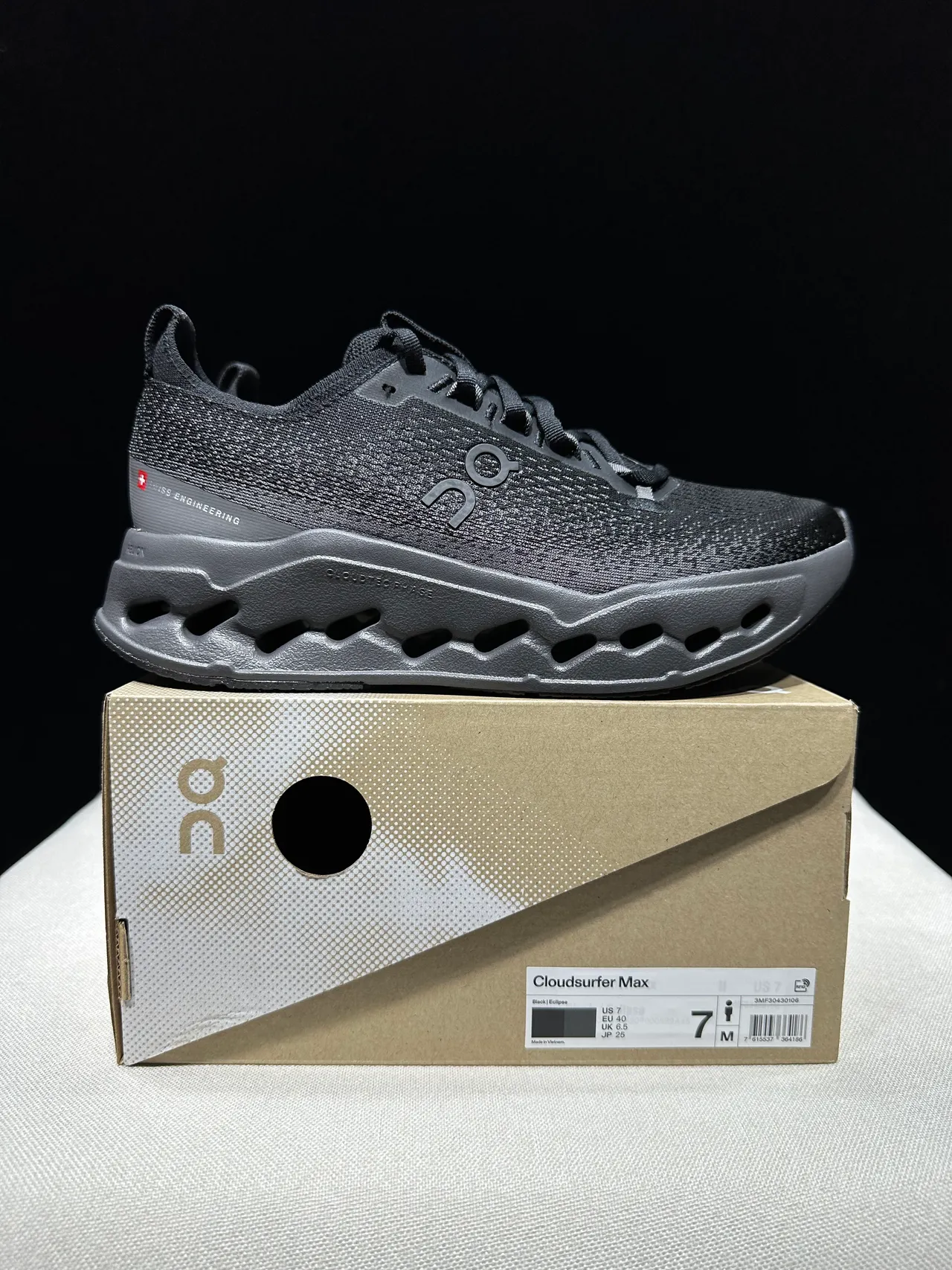 On Cloudmonster Black Running Shoes