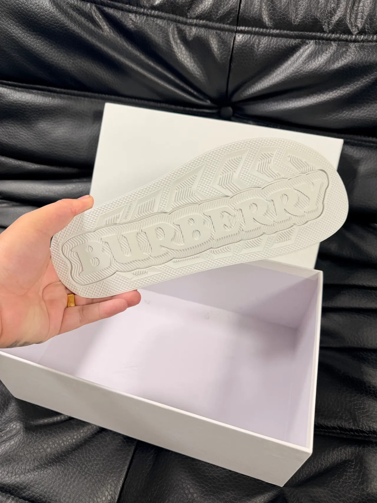 Burberry Knight Check Strap Slide Slippers