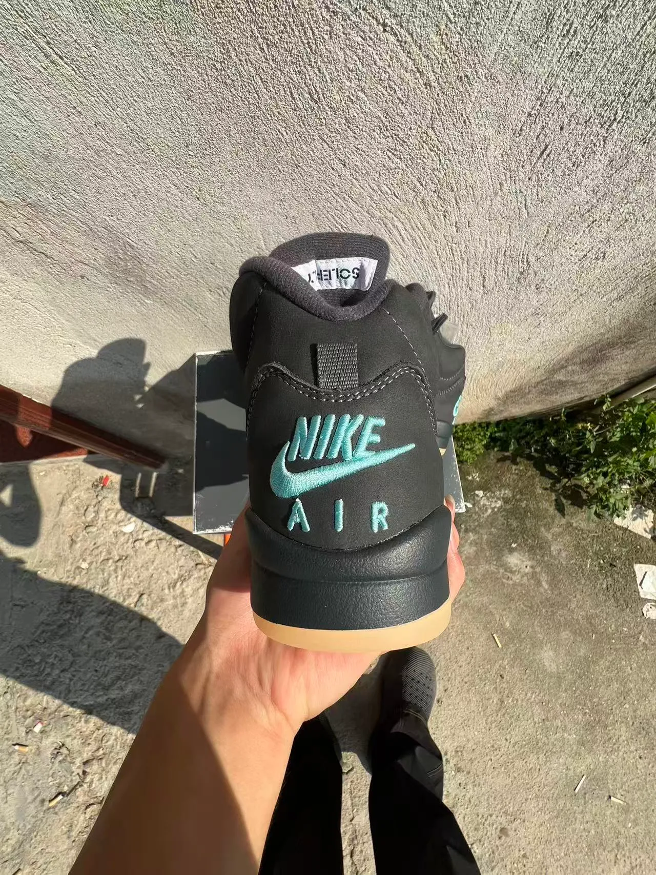 Nike Air Jordan 5 Black Teal Gum Basketball Shoes