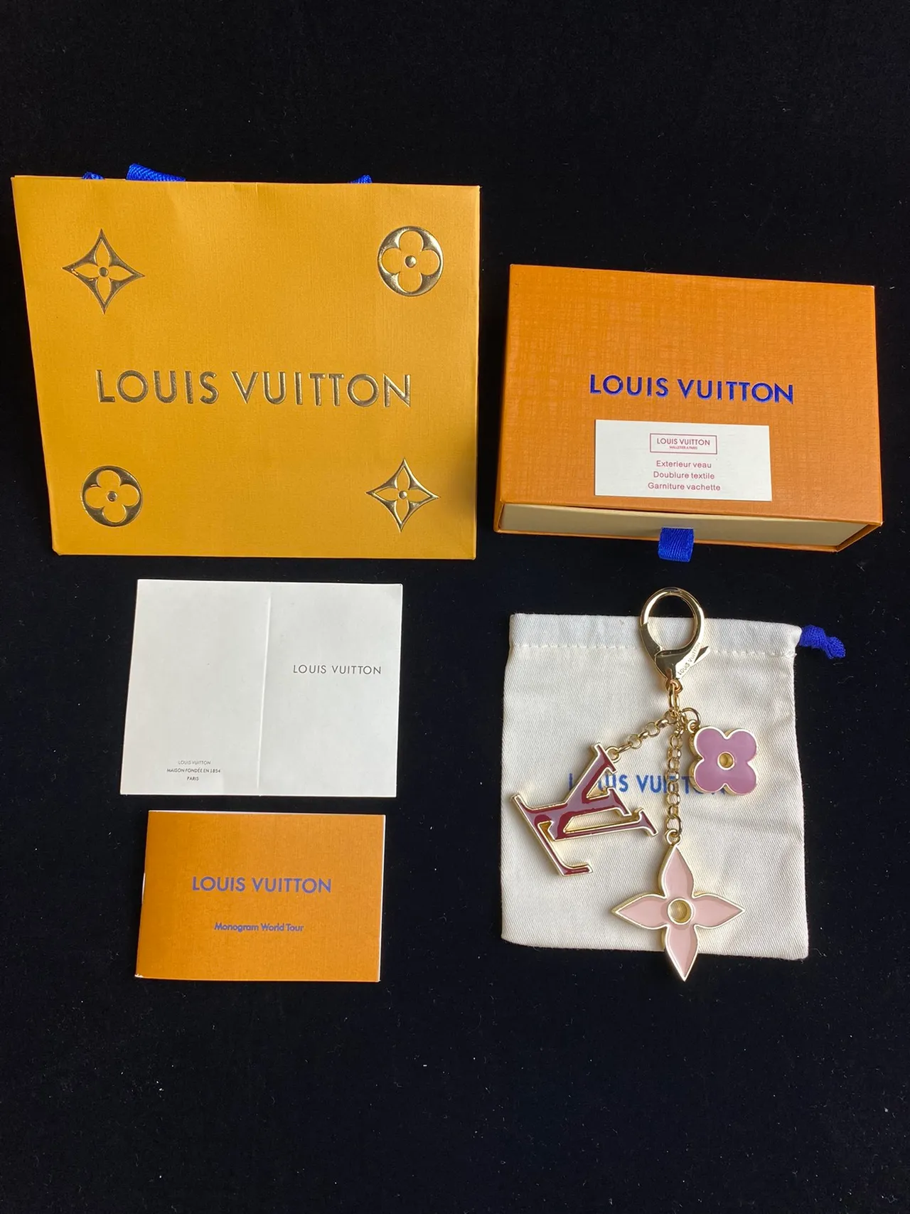 Louis Vuitton Red Pink Enamel-Coated Metal Multi-Charm Phone Case