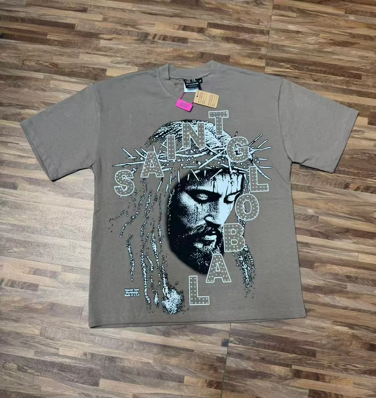 Saint Laurent Saint Graphic Print Black T-Shirt