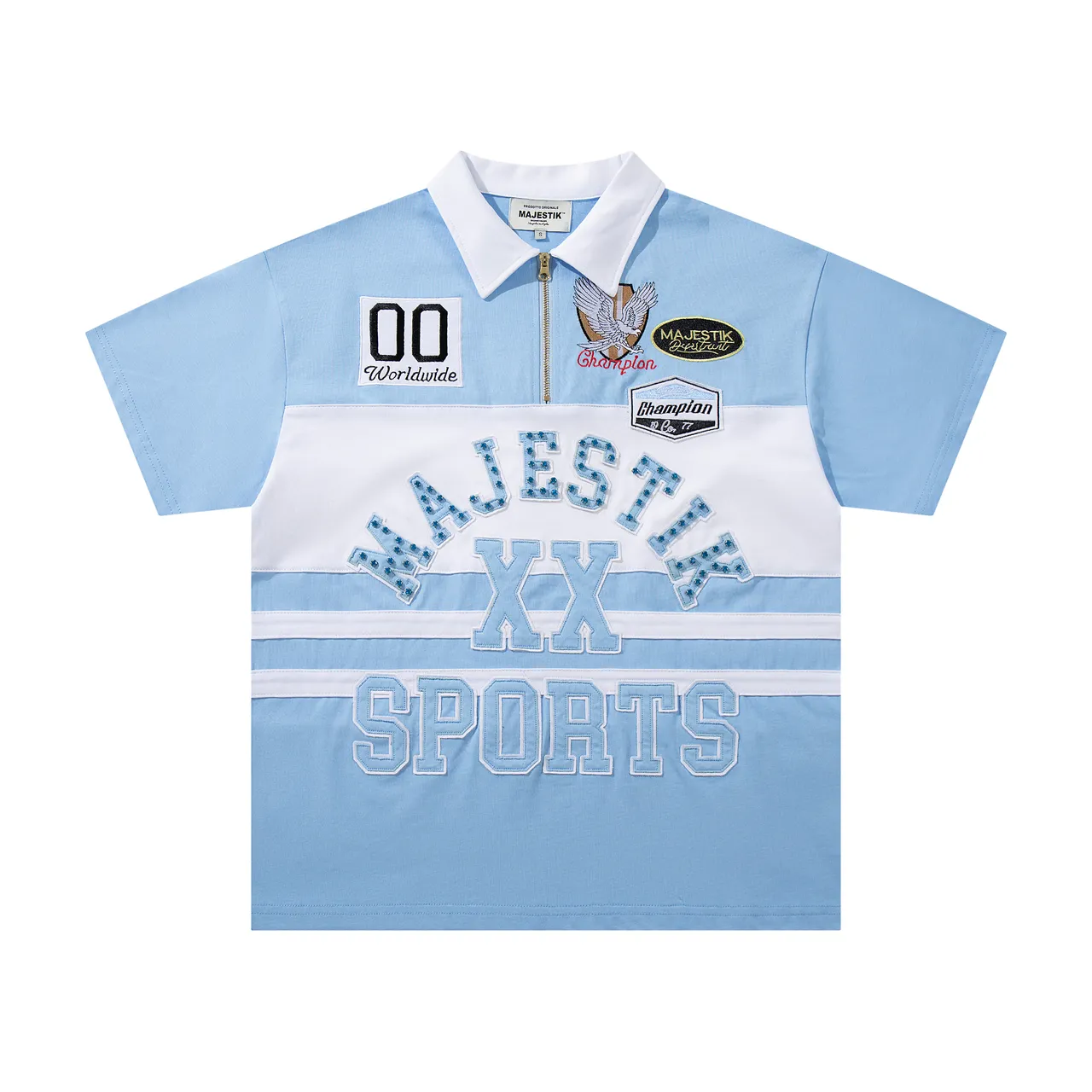 Champion Majestik XX Sports Color-Block Half-Zip Polo Shirt